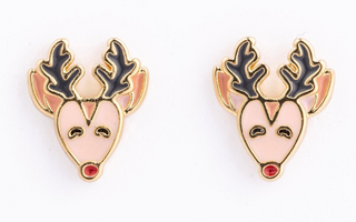 Enamel Reindeer Earrings