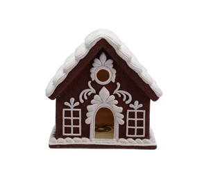 Resin Gingerbread House with LED Light