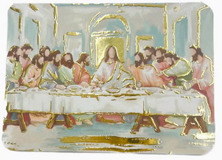 Gold Foil Lord's Supper Refrigerator Magnet