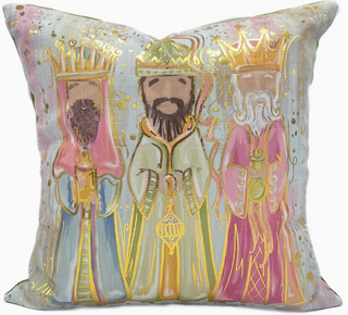 Gold Foil Pastel Seek Like Wise Men Pillow