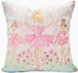 Ballerina Beauties Pillow - Ballet Art Pillow - Kids Pillow - Girl Pillow - Nursery Pillow