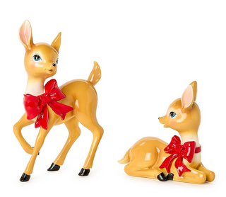 Vintage Deer Decor With Bow
