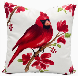 Cardinal Pillow - Christmas Throw Pillow