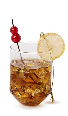 Holiday Cheer Hand-Crafted Cocktail Drink Ornament