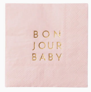 Bonjour Baby Petal Pink Napkin