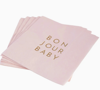 Bonjour Baby Petal Pink Napkin