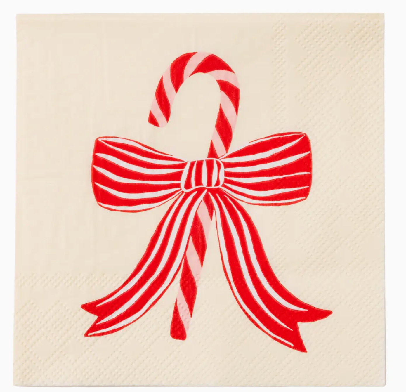 Peppermint Bow Cocktail Napkin - Thumbnail 2