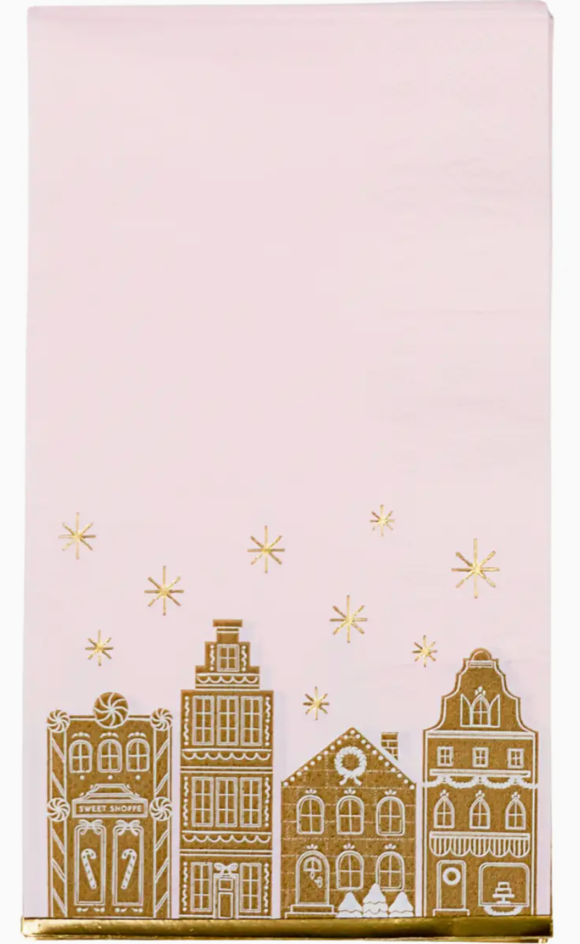Pink Gingerbread Guest Towel