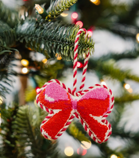 Bow Shape Ornament Needlepoint Ornament - Thumbnail 2