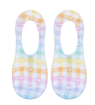 Heart Plaid Liner Sock