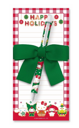 Hello Kitty and Friends Holiday Fun Notepad and Gel Pen Set