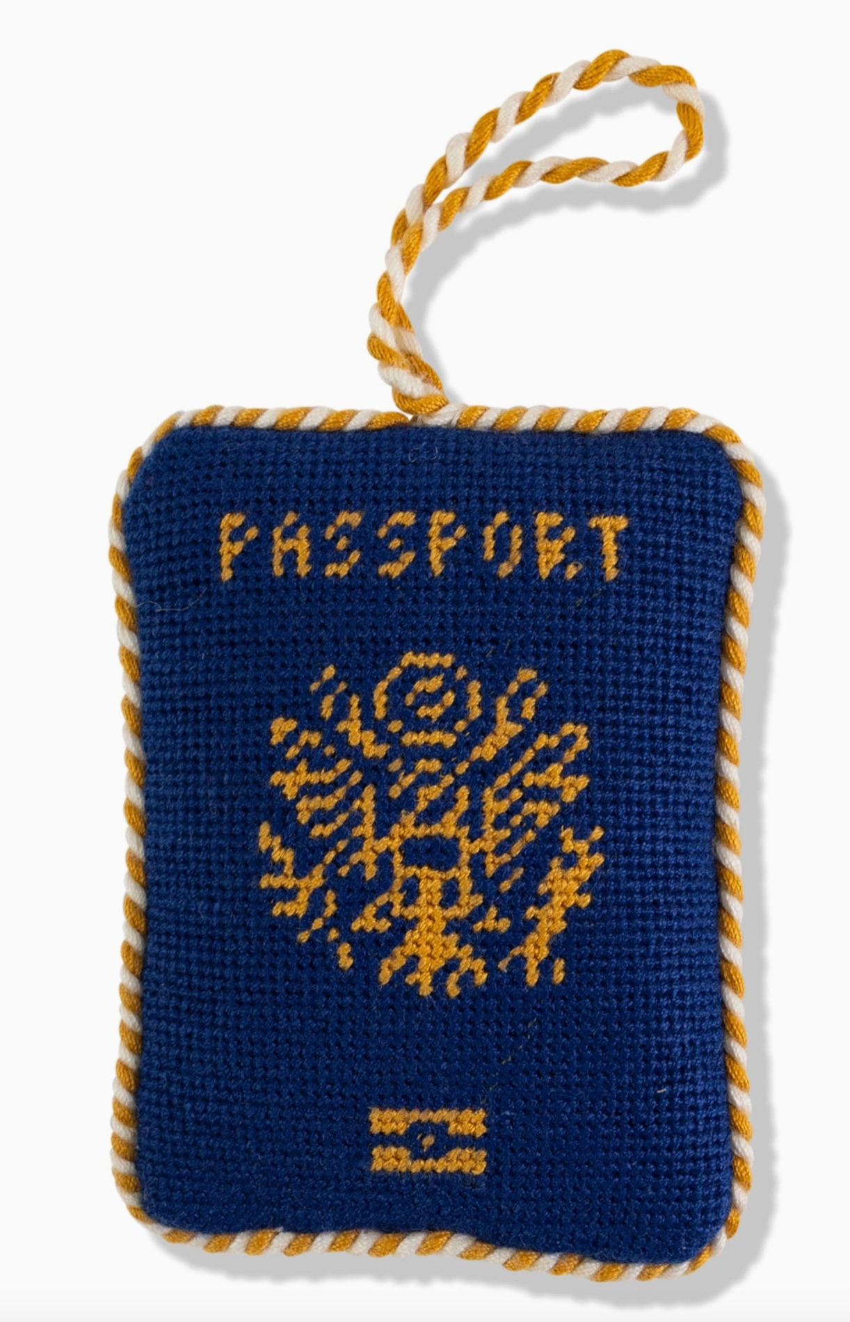 Needlepoint Icon Ornament - Passport