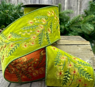 4" Embroidered Velvet
