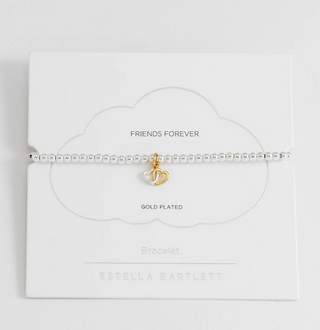 Sienna Beaded Interlinked Heart Charm Bracelet