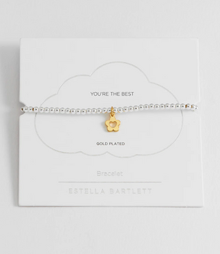Sienna Beaded Flower and Heart Bracelet