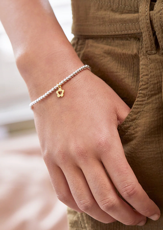 Sienna Beaded Flower and Heart Bracelet