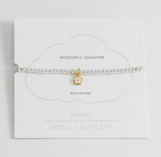 Sienna Beaded Enamel Flower Charm Bracelet