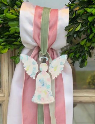 Angel Acrylic Ornament | Acrylic Wreath Charm | Gift Tag