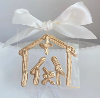 Hand Painted Nativity Acrylic Ornament