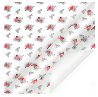 Holiday Cardinal Floral Wrapping Paper