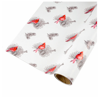 Holiday Cardinal Floral Wrapping Paper