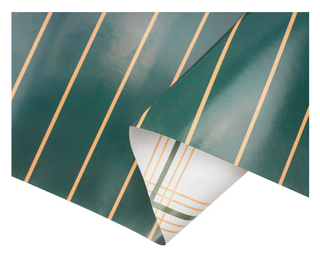 Gold on Green Pinstripe/Green and Gold Bias Plaid