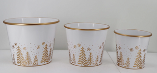 Holiday Metal Container, White