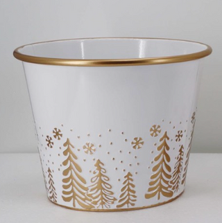 Holiday Metal Container, White