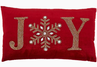 Joy Beaded Throw Pillow