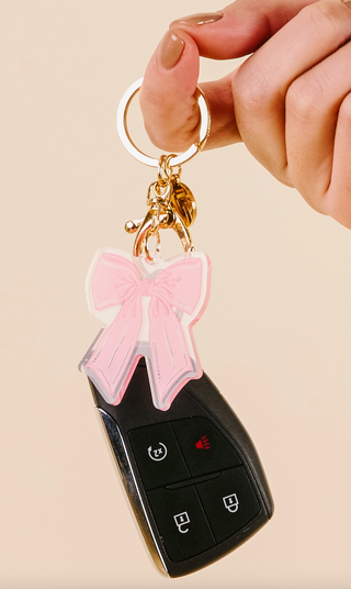 Acrylic Keychain-Bow Pink