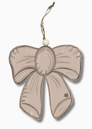 Tan Bow Ornament