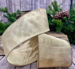4“ Linen Gold Lurex Tissue Back