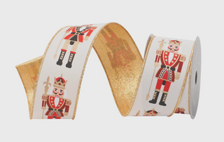 2.5" Nutcracker Wired Ribbon