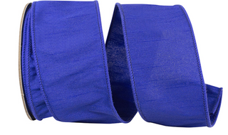 2 1/2" Dupioni Sumptuous Wired Edge Cobalt Blue