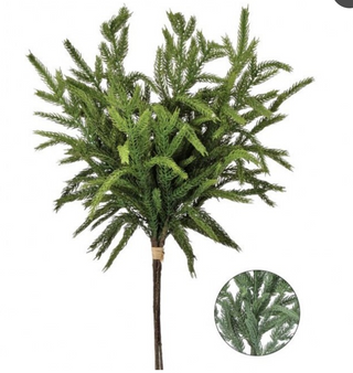 17" Real Touch Norfolk Pine Bundle, Sage Green