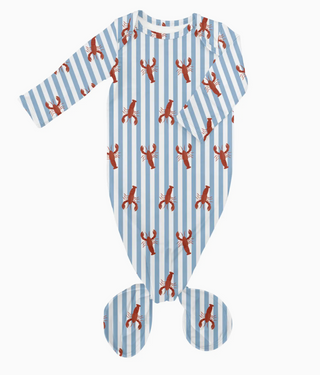 Little Pinchers Crawfish/Lobsters - Knotted Infant Gown