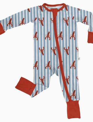 Little Pinchers Crawfish/Lobsters - Long Sleeve Convertible Zip Pjs