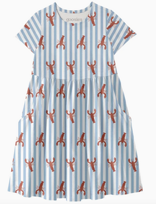 Little Pinchers Crawfish/Lobsters - Short Sleeve Dress