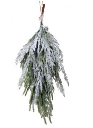 24" Real Touch Flocked Norfolk Pine Teadrop