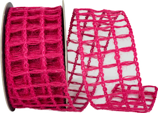 Jute Fushia Wired Edge