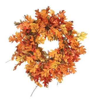 24" Harvest Bounty Oak Leaf Wreath
