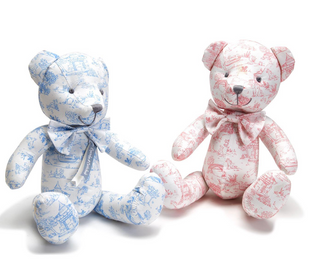 Animal Toile Stuffed Teddy Bear