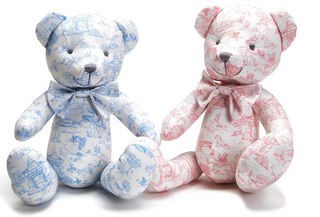 Animal Toile Stuffed Teddy Bear