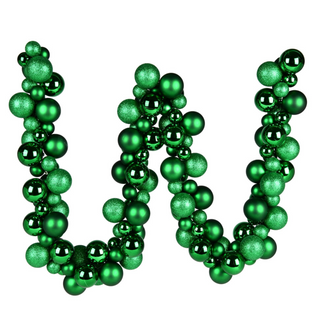 6' Green Assorted Ornament Ball Christmas Garland