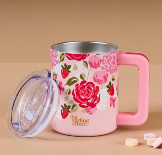 14 oz Insulated Mug-Rose Garden