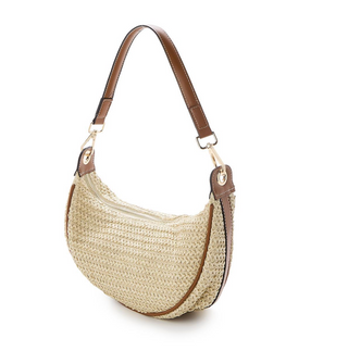 Raffia Crescent Bag