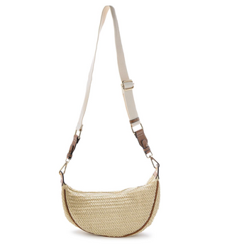 Raffia Crescent Bag