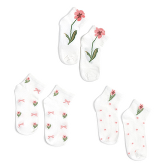 Ribbon Rose Sock