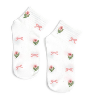 Ribbon Rose Sock