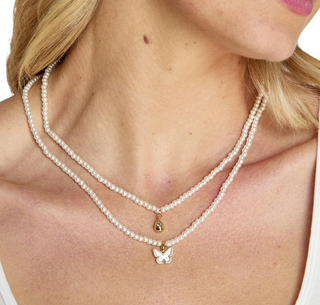 Pearl Necklace with Charm